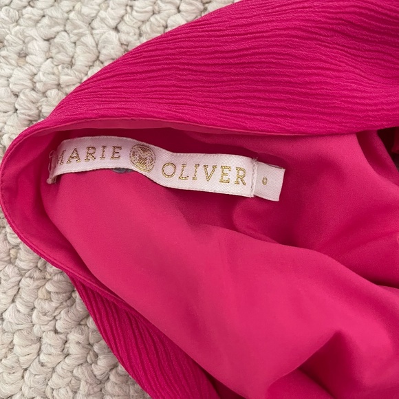 Marie Oliver Dezi Ruffle Dress in Magenta - Size 0 - Picture 11 of 12